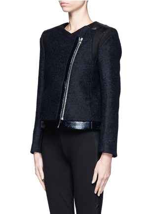 Front View - Click To Enlarge - SANDRO - Vendredi contrast wool-blend box jacket