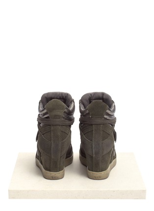 Back View - Click To Enlarge - ASH - 'Cool' leather wedge sneakers