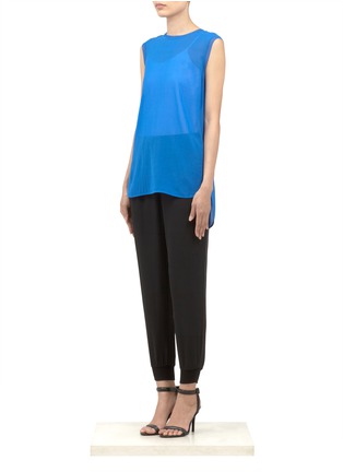 Figure View - Click To Enlarge - VINCE - Silk-blend muscle T-shirt