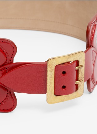 Detail View - Click To Enlarge - ALEXANDER MCQUEEN - Gold-tone buckle leather belt