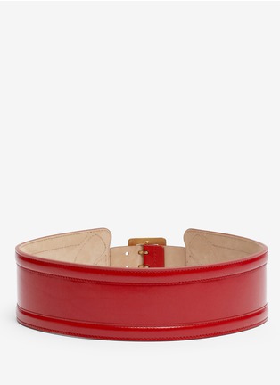 Back View - Click To Enlarge - ALEXANDER MCQUEEN - Gold-tone buckle leather belt