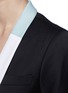 Detail View - Click To Enlarge - EACH X OTHER - Bi-colour lapel long tuxedo wool jacket