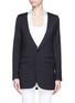 Main View - Click To Enlarge - EACH X OTHER - Bi-colour lapel long tuxedo wool jacket