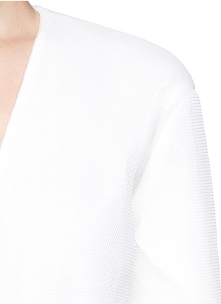 Detail View - Click To Enlarge - MO&CO. EDITION 10 - Open front mesh cropped jacket