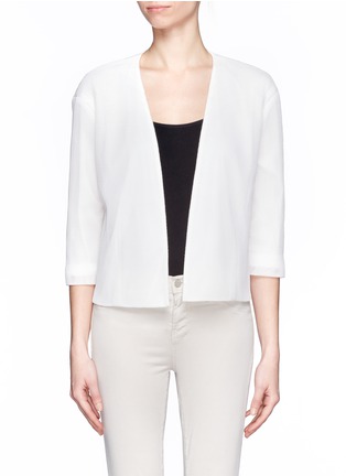Main View - Click To Enlarge - MO&CO. EDITION 10 - Open front mesh cropped jacket