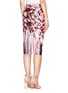 Back View - Click To Enlarge - MO&CO. EDITION 10 - Faded rose print pencil skirt