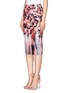 Front View - Click To Enlarge - MO&CO. EDITION 10 - Faded rose print pencil skirt