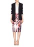 Figure View - Click To Enlarge - MO&CO. EDITION 10 - Faded rose print pencil skirt