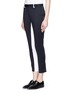 Front View - Click To Enlarge - EACH X OTHER - Contrast trim wool tuxedo pants