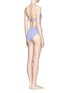 Front View - Click To Enlarge - JETS - Resonate stripe one-piece swimsuit