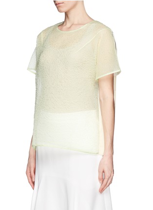 Front View - Click To Enlarge - CARVEN - Organza jacquard top 