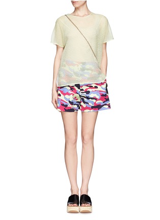 Figure View - Click To Enlarge - CARVEN - Organza jacquard top 