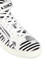 Detail View - Click To Enlarge - PIERRE HARDY - Lavarama stripe metallic patchwork sneakers