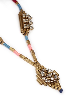 Detail View - Click To Enlarge - J.CREW - Crystal embellish mélange thread art deco necklace