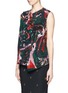 Front View - Click To Enlarge - MSGM - Abstract swirl silk top