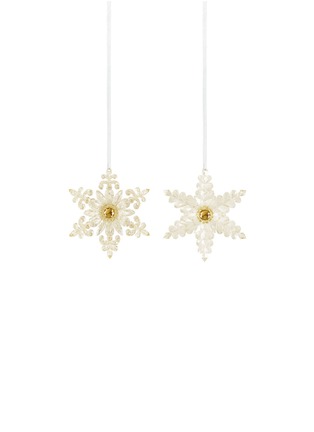 Main View - Click To Enlarge - KURT S ADLER - Clear acetate snowflake Christmas ornament set