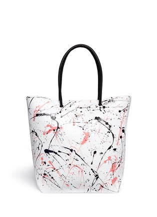 Back View - Click To Enlarge - MSGM - Splatter paint leather tote