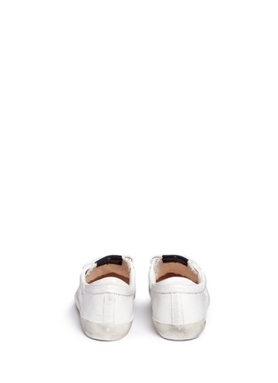 Back View - Click To Enlarge - GOLDEN GOOSE - 'Old School' distressed leather kids sneakers