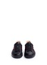 Front View - Click To Enlarge - GUCCI - 'Ace' bee embroidered leather sneakers
