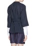 Back View - Click To Enlarge - ACNE STUDIOS - 'Jada' stripe sash belt wool twill jacket
