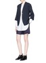Figure View - Click To Enlarge - ACNE STUDIOS - 'Jada' stripe sash belt wool twill jacket