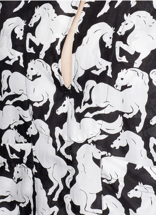 Detail View - Click To Enlarge - STELLA MCCARTNEY - 'Iconic Prints' horse cover-up shirt