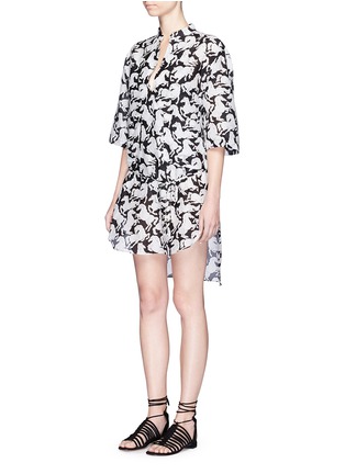 Front View - Click To Enlarge - STELLA MCCARTNEY - 'Iconic Prints' horse cover-up shirt