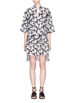 Main View - Click To Enlarge - STELLA MCCARTNEY - 'Iconic Prints' horse cover-up shirt