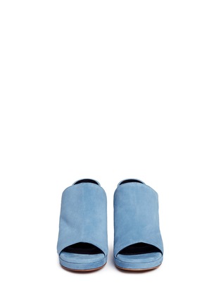 Front View - Click To Enlarge - CLERGERIE - 'Abrice' suede mules