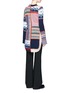 Back View - Click To Enlarge - ALEXANDER MCQUEEN - Dip hem wool-cashmere patchwork sweater