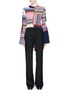 Main View - Click To Enlarge - ALEXANDER MCQUEEN - Dip hem wool-cashmere patchwork sweater