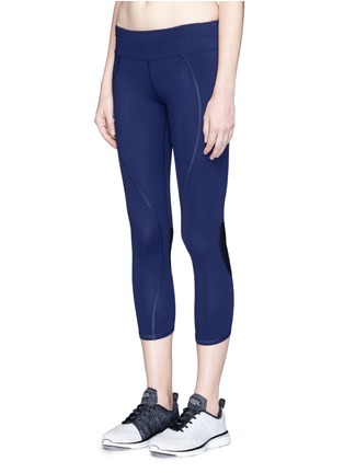 Front View - Click To Enlarge - ATHLETIC PROPULSION LABS - 'The Perfect Capri' mesh panel performance leggings