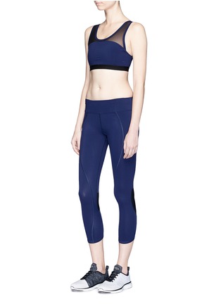 Figure View - Click To Enlarge - ATHLETIC PROPULSION LABS - 'The Perfect Capri' mesh panel performance leggings