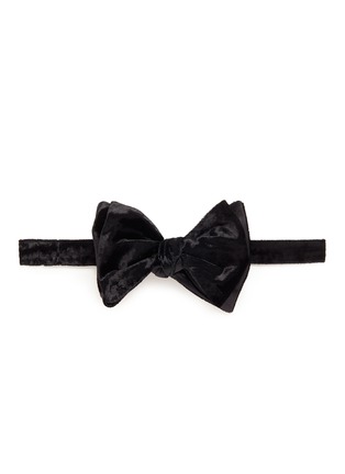 Main View - Click To Enlarge - THE BOW TIE - 'HKG2' velvet bow tie