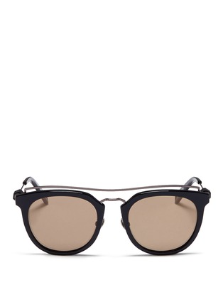 Main View - Click To Enlarge - HAZE COLLECTION - Zeal' wire top bar acetate sunglasses