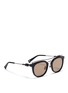 Figure View - Click To Enlarge - HAZE COLLECTION - Zeal' wire top bar acetate sunglasses