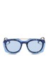 HAZE COLLECTION Cast' mounted angular tortoiseshell metal sunglasses