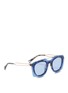 Figure View - Click To Enlarge - HAZE COLLECTION - Cast' mounted angular tortoiseshell metal sunglasses
