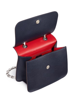 Detail View - Click To Enlarge - MARK CROSS - 'Francis Chain Flap' pebbled leather shoulder bag