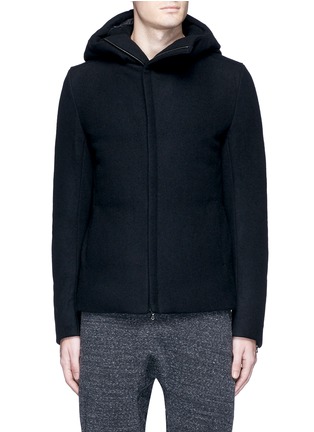 Main View - Click To Enlarge - ATTACHMENT - Asymmetric zip down padded wool- cashmere coat