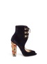 Main View - Click To Enlarge - PAUL ANDREW - 'Nehir Jewel' jewelled heel velvet ankle boots