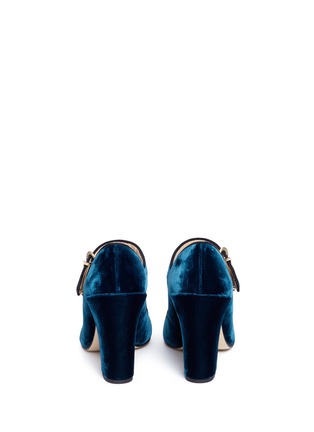 Back View - Click To Enlarge - PAUL ANDREW - 'Suleiman' antique buckle velvet Mary Jane pumps