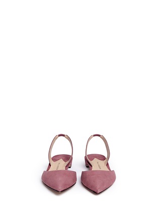 Front View - Click To Enlarge - PAUL ANDREW - 'Rhea 15' suede slingback flats