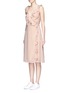 Front View - Click To Enlarge - TOPSHOP - Ruffle wrap front crepe dress