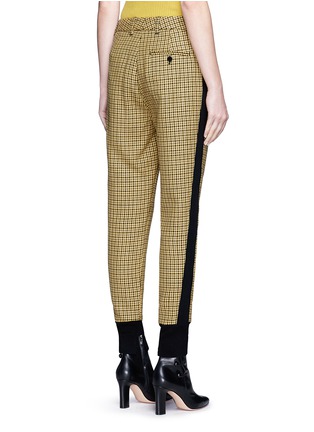 Back View - Click To Enlarge - 3.1 PHILLIP LIM - Knit trim houndstooth wool jogging pants