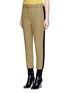 Front View - Click To Enlarge - 3.1 PHILLIP LIM - Knit trim houndstooth wool jogging pants