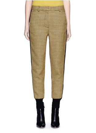 Main View - Click To Enlarge - 3.1 PHILLIP LIM - Knit trim houndstooth wool jogging pants