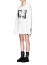 Front View - Click To Enlarge - FENTY PUMA BY RIHANNA - Graphic print lace-up front hoodie