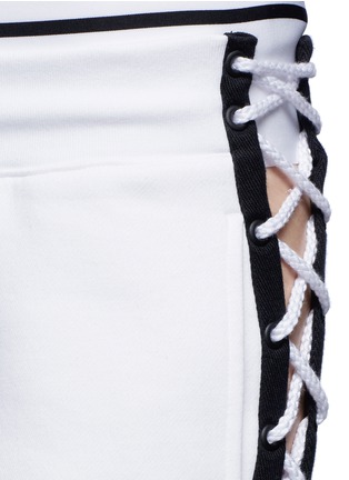 Detail View - Click To Enlarge - FENTY PUMA BY RIHANNA - Lacing fleece-lined sweatpants