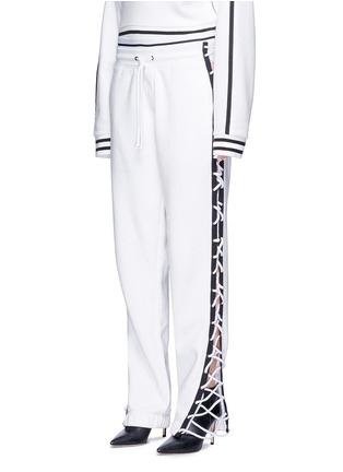 Front View - Click To Enlarge - FENTY PUMA BY RIHANNA - Lacing fleece-lined sweatpants